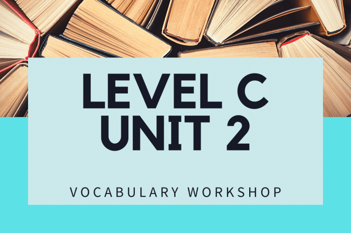 Unit 5 vocabulary workshop level c answers