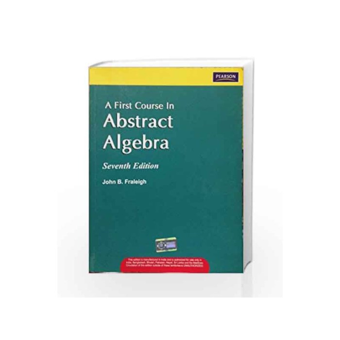 A first course in abstract algebra 7th ed