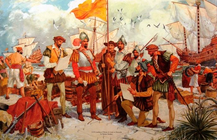 Spanish and portuguese explorers came here for treasure