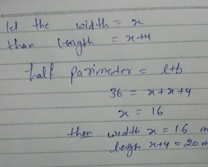 The perimeter of a rectangular garden is 43.8